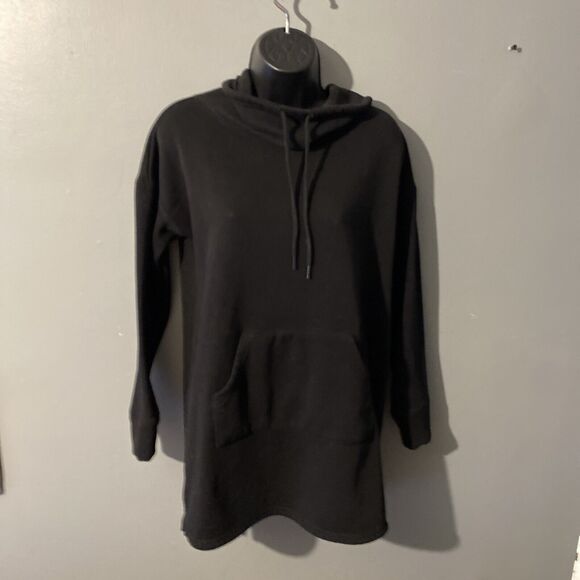 Tahari Sleepwear Sweatshirt Oversized Cozy Plush Cowl  Neck Drawstring XS - Picture 4 of 6